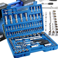 '- Trusa 108 piese tubulare cromate Chrome Vanadium