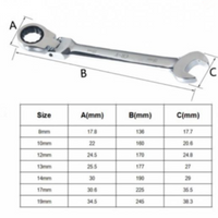 '- Set 7 chei inelare, articulate, duble cu clichet