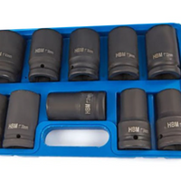 '- Set chei tubulare de impact, 10 piese, 1”