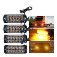 '- Set 4 x Stroboscop 12 LED, lumina portocalie