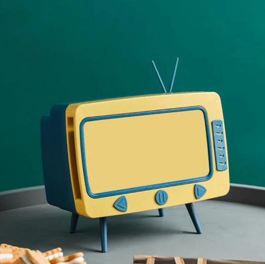 '- Cutie pentru servetele cu suport telefon sub forma de TV retro