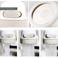 NOU:Cap de robinet ultra flexibil SIKS® pentru baterie chiuveta, cu 3 pulverizatoare, alb/bej