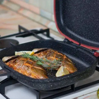 NOU:Tigaie dubleta grill, antiaderenta, 36 x 20 cm