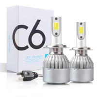 NOU: SET BECURI AUTO LED C6 H7, 7600 LUMENI, 36 W