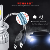 NOU: SET BECURI AUTO LED C6 H7, 7600 LUMENI, 36 W
