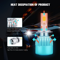 NOU: SET BECURI AUTO LED C6 H7, 7600 LUMENI, 36 W