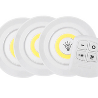 NOU: Set 3 Lampi LED cu telecomanda, fara fir, 3W