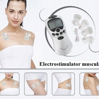 NOU: Electrostimulator muscular – aparat masaj si fizioterapie prin electrostimulare cu 4 electrozi, 8 programe, Gri