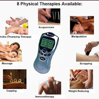 NOU: Electrostimulator muscular – aparat masaj si fizioterapie prin electrostimulare cu 4 electrozi, 8 programe, Gri