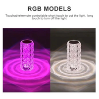 NOU: Lampa de masa decorativa cu LED "Crystal" Touch Design, Q-TL152, Tescomak, culoare cristal