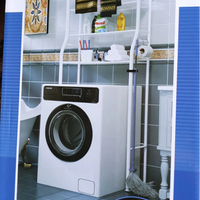 NOU: Raft depozitare peste toaleta, 3 polite, etajera masina de spalat, Alb, 160x65x26cm