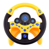 NOU: Jucarie interactiva Volan cu sunete si lumini, se fixeaza pe suprafete, rotire 360 grade, ideal cadou, multicolor