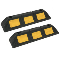 NOU: Set 2x Opritoare Roti Auto Pentru Parcare Reflectorizant DELINY, 48 cm, Negru/Galben