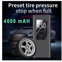 NOU: Compresor Auto Portabil si PowerBank Andowl, 4 x USB, 4000mah, 2 in 1, Display LED, negru