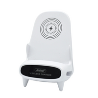 NOU: Incarcator wireless fast charge Andowl, M111, de birou pentru telefon, 15W, cu amplificator de sunet, suport de stabilizare, tehnologie QI, compatibil cu toate modelele ce accepta incarcare wireless