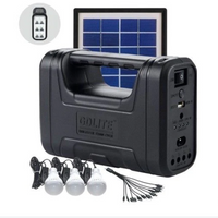 NOU: Kit Panou Solar Cu 3 Becuri, Incarcator USB Si Lanterna, GD-Light 8017 Plus