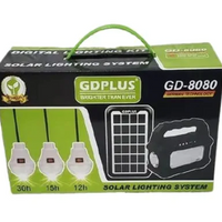 NOU: Kit solar cu 3 becuri, lanterna, GD-8080
