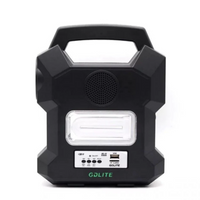 NOU: Kit solar portabil Gdlite GD-1000A, USB, bluetooth, radio FM, MP3, 4 becuri incluse, Tescomak, culoare negru