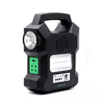 NOU: Kit solar portabil Gdlite GD-1000A, USB, bluetooth, radio FM, MP3, 4 becuri incluse, Tescomak, culoare negru