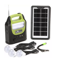 NOU: Sistem iluminare LED GD8071 panou solar 3 becuri