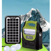 NOU: Sistem iluminare LED GD8071 panou solar 3 becuri