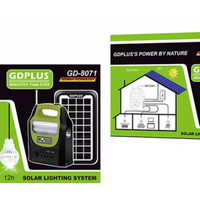 NOU: Sistem iluminare LED GD8071 panou solar 3 becuri