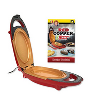 NOU: Mini tigaie electrica pentru gatit rapid, Red Copper 5 minutes Chef