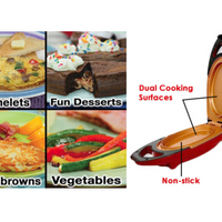 NOU: Mini tigaie electrica pentru gatit rapid, Red Copper 5 minutes Chef