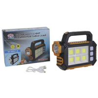 NOU: Kit lanterna cu lampa solara 6 LED COB, 1200 mAh, USB