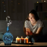 NOU: UMIDIFICATOR ULTRASONIC AROMATERAPIE 3D DIN STICLA