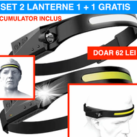 SET 2 x Lanterna OEM LED cu acumulator intern cu senzor miscare, 350 lumeni,