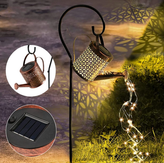 Lampa solara- stropitoare din fier forjat, lumina calda + CADOU