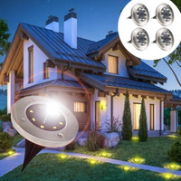 Set 4 x lampa solara cu 8 leduri si senzor de lumina cu fixare in sol