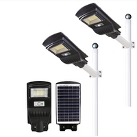 Pachet 2 x Lampa Solara Iluminat Stradal IP66 , 50W , 6500K , Senzor de Miscare