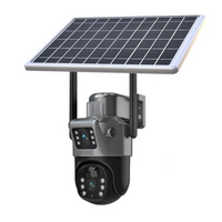 Camera Video de Supraveghere Wi-Fi - Doua Lentile, Panou Solar pentru incarcare