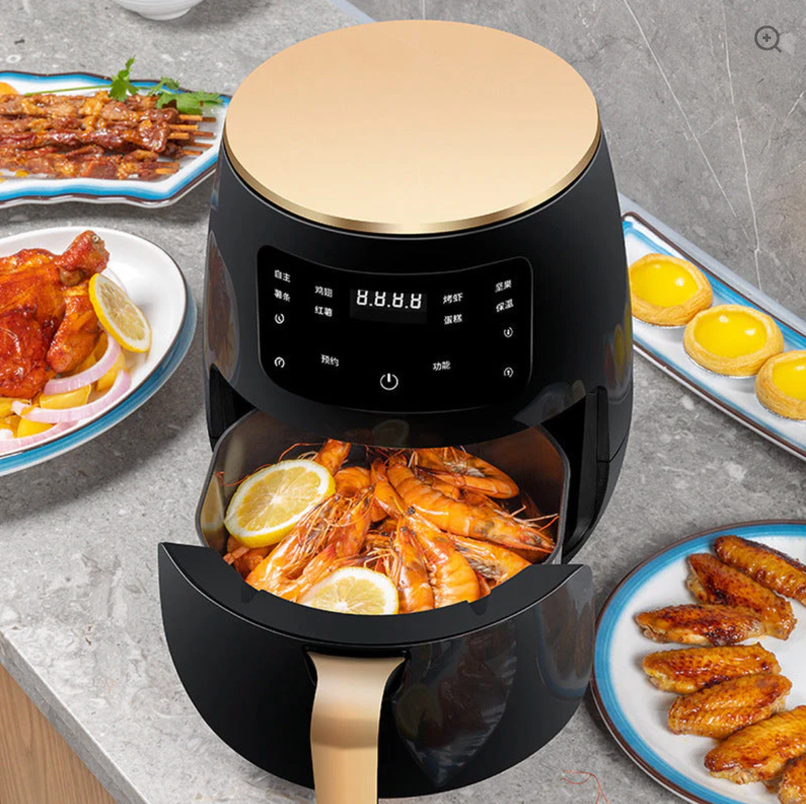 Friteuza Fara Ulei Air Fryer , Display Digital, Functie de Coacere