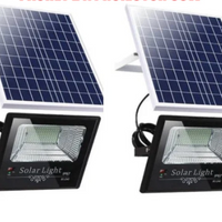 Pachet 2 x Proiector Solar Jortan, IP66 , Indicator Baterie , Telecomanda , 6500k