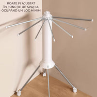 Uscator de Rufe Mobil ProDry – Tip Caracatita, Compact si Reglabil, cu Roti si Brate Metalice