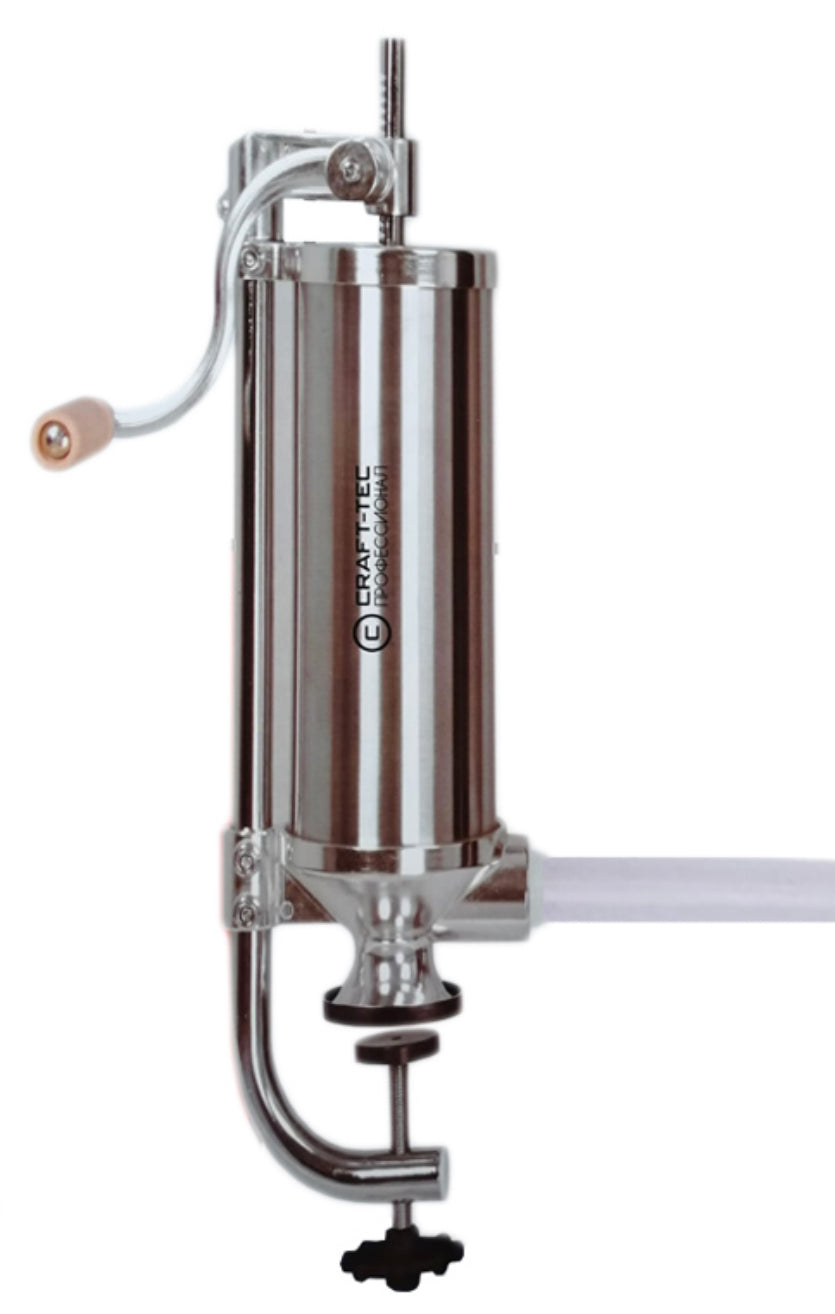 Aparat vertical de facut carnati,Craft Tec,4 kg,inox,5 palnii incluse,prindere menghina