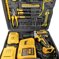 Bormasina Electrica 36V cu Percutie + Trusa Autofiletanta: 2 Acumulatori, Incarcator si 24 Accesorii