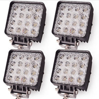 Set 4 proiectoare 16 LED 48W auto OFF-ROAD, IP 67