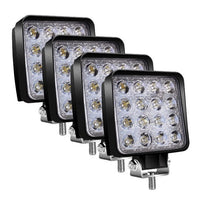 Set 4 proiectoare 16 LED 48W auto OFF-ROAD, IP 67