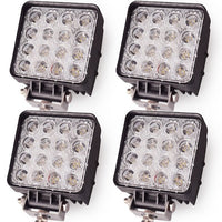 Set 4 proiectoare 16 LED 48W auto OFF-ROAD, IP 67
