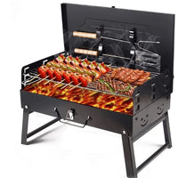 Gratar portabil si pliabil tip diplomat cu accesorii incluse