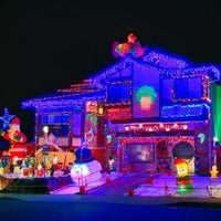 Set 2 instalatii MU franjuri 2 x 12 metri , multicolor, total 24 metri