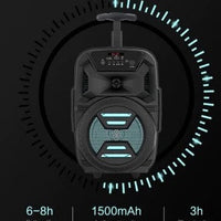 Boxa Portabila foarte puternica + Cadou Microfon Karaoke (zqs-6111)