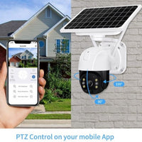 Camera de supraveghere, wireless, cu panou solar, 1080p, WiFi, infrarosu