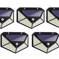 Set 5 lampi solare 100 leduri + Cadou Laterna triplu led