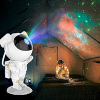 Proiector Astronaut cu joc de lumini stele si galaxii + telecomanda