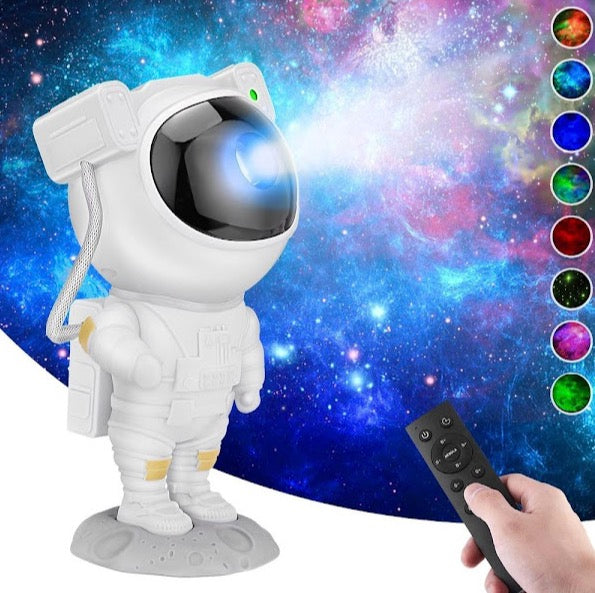 Proiector Astronaut cu joc de lumini stele si galaxii + telecomanda